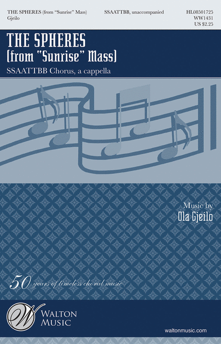 The Spheres : SATB : Ola Gjeilo : Sheet Music : WW1431 : 884088475710