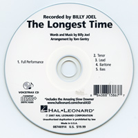 Close Harmony For Men : The Longest Time - Parts CD : TTBB : Parts CD : 884088138677 : 08746914