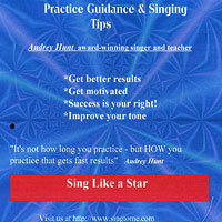Audrey Hunt : Practice Guidance and Singing Tips : 1 CD : 