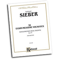 Ferdinand Sieber : 36 Eight-Measure Vocalises for Elementary Teaching : Solo : Vocal Warm Up Exercises : Ferdinand Sieber : 029156207125  : 00-K09186
