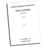 Henryk Gorecki : Three Lullabies : SATB : Songbook : Henryk Gorecki : 073999802924 : 48004757