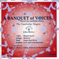 Cambridge Singers : Banquet of Voices : 1 CD : John Rutter :  : 123