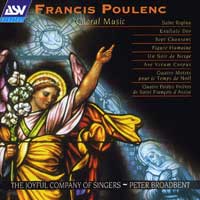 Joyful Company Of Singers : Francis Poulenc : 1 CD : Peter Broadbent : Francis Poulenc : 1067