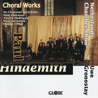 Netherlands Chamber Choir : Hindemith Choral Works for a Cappella Chorus : 1 CD : Uwe Gronostay : Paul Hindemith : 5125