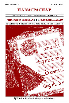 Hanacpachap : SATB : Oscar Escalada : Sheet Music : 8786 : 8402700350