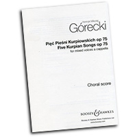 Henryk Gorecki : Five Kurpian Songs : SATB : Songbook : Henryk Gorecki : 884088444754 : 48020725